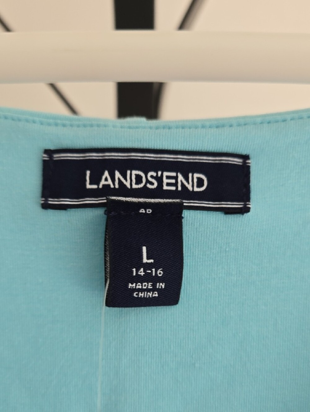 Lands' End Sky Blue Sleeveless V-Neck Fit & Flare Dress - Picture 3 of 5